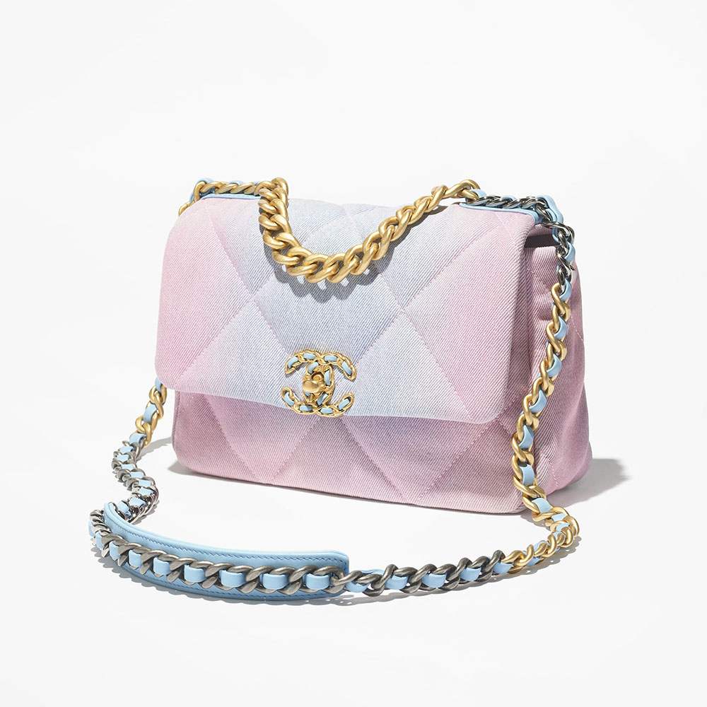シャネル スーパーコピー CHANEL 19 ハンドバッグ ブルー & ピンク AS1160 B15082 NT299 - 商品画像 10