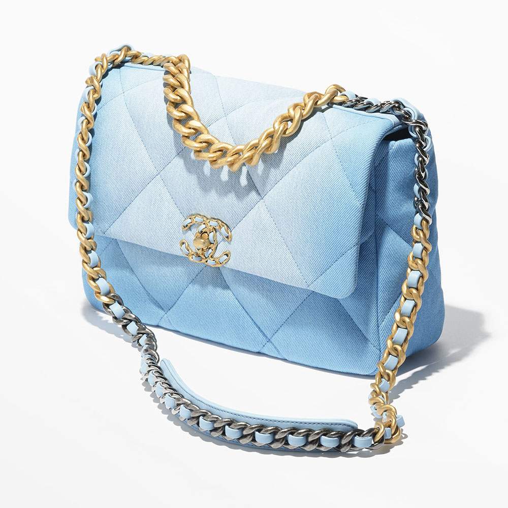 シャネル スーパーコピー CHANEL 19 ラージ ハンドバッグ ブルー & ライトブルー AS1161 B15082 NT300 - 商品画像 10