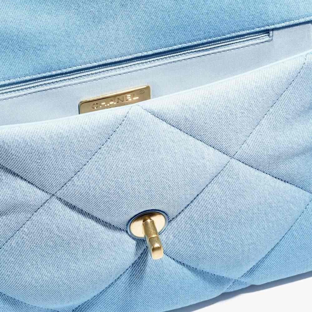 シャネル スーパーコピー CHANEL 19 ラージ ハンドバッグ ブルー & ライトブルー AS1161 B15082 NT300 - 商品画像 6