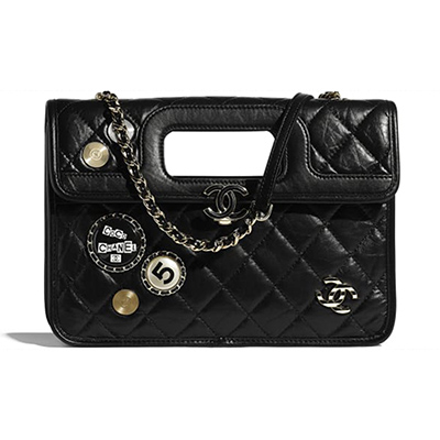 CHANELコピー エイジド カーフスキンフラップ ミニバッグ チャーム 2WAY ロゴ AS1430 B02436 94305 - 商品画像 8