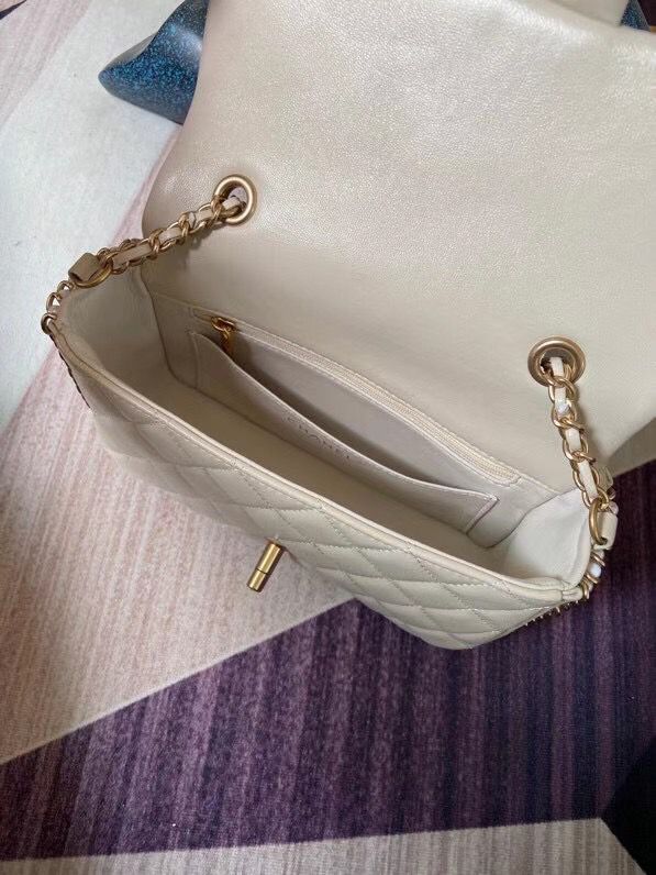 シャネル CHANEL フラップ バッグ ショルダー CC ラム パール マト AS1740 B02779 10601 - 商品画像 8
