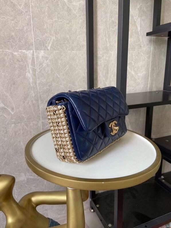 シャネル CHANEL フラップ バッグ ショルダー CC ラム パール マト AS1740 B02779 60325 - 商品画像 9