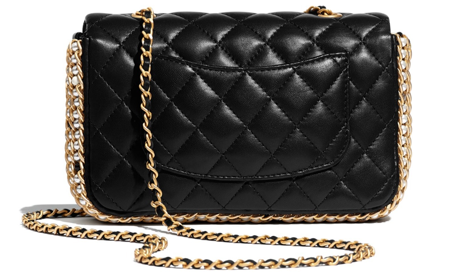 シャネル CHANEL フラップ バッグ ショルダー CC ラム パール マト AS1740 B02779 94305 - 商品画像 5