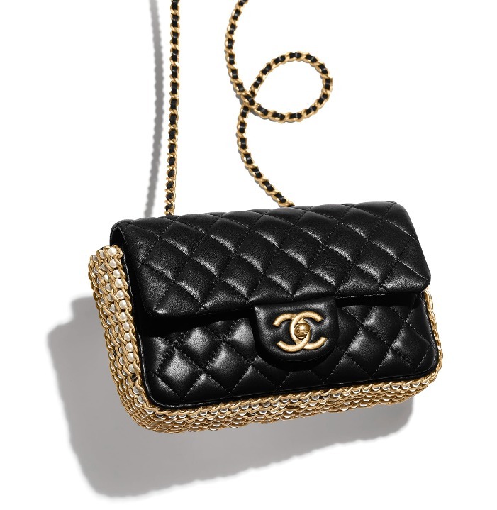 シャネル CHANEL フラップ バッグ ショルダー CC ラム パール マト AS1740 B02779 94305 - 商品画像 3
