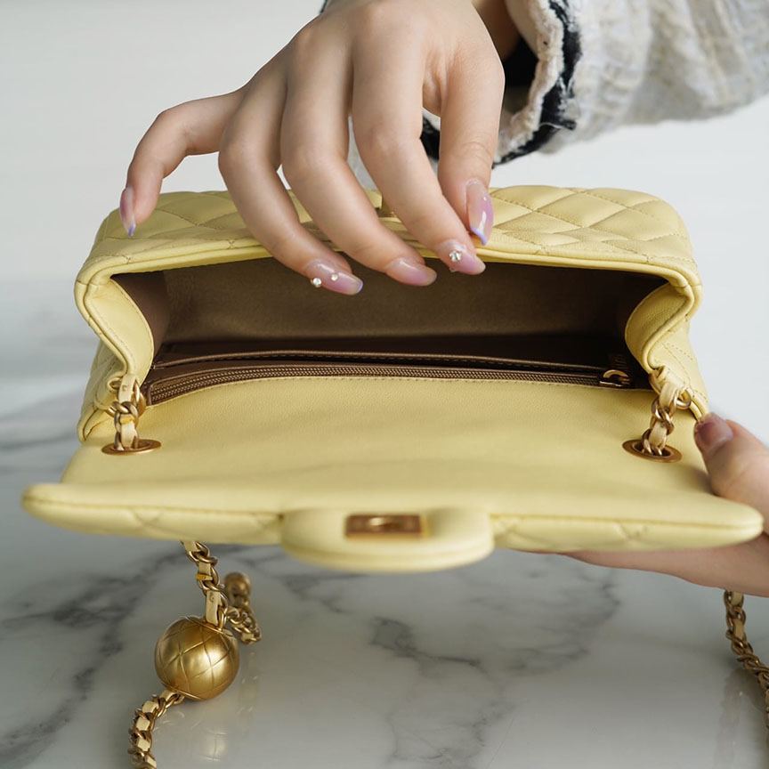 シャネル スーパーコピー ミニフラップバッグ AS1787 イエロー - 商品画像 9
