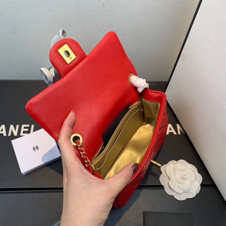 シャネル CHANEL マトラッセ ショルダーバッグ CCロゴ 赤 AS1787 B02916 N6518 - 商品画像 3