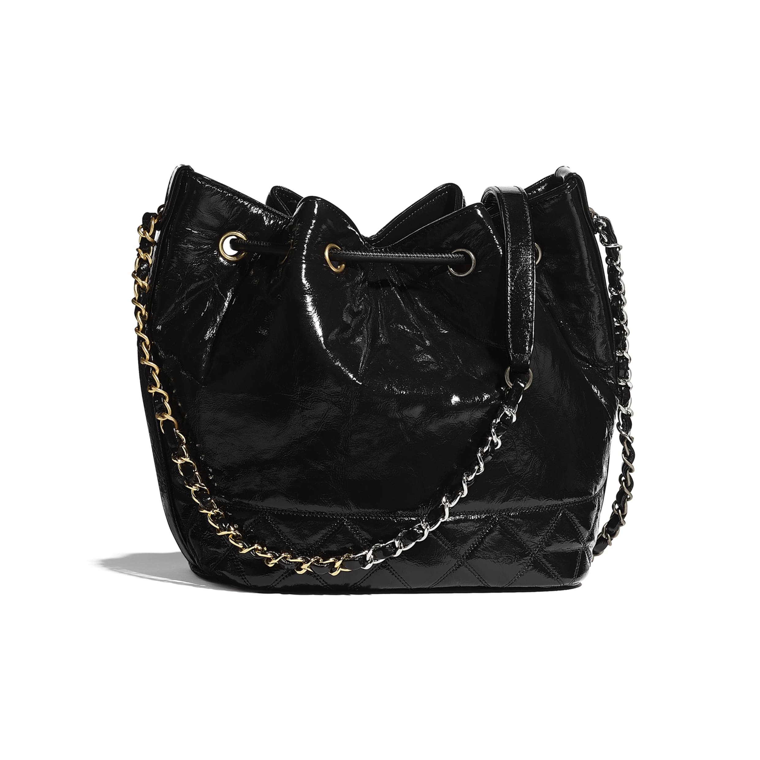スーパーコピーCHANEL バッグ cc ロゴ チェーン レザー 黒 バケツ カーフ 巾着バッグ AS1877 B03408 94305 - 商品画像 2