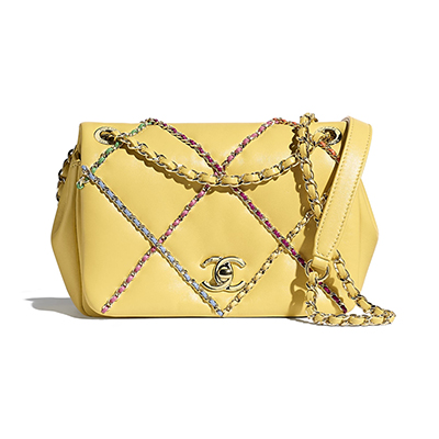 シャネル CHANEL スモール フラップ バッグ イエロー クロスチェーン AS2382 B05100 NB809 - 商品画像 4