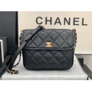 CHANEL ミニ メッセンジャー ショルダーバッグ グレインド カーフスキン ブラック AS2465 B05440 94305 - 商品画像 2