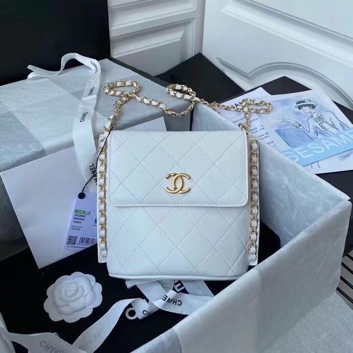 シャネル CHANEL スモール ホーボーバッグ カーフスキン チェーンバッグ ベージュ AS2542 B05539 10601 - 商品画像 8