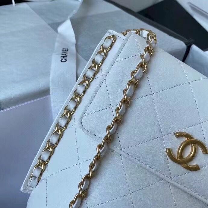 シャネル CHANEL スモール ホーボーバッグ カーフスキン チェーンバッグ ベージュ AS2542 B05539 10601 - 商品画像 7
