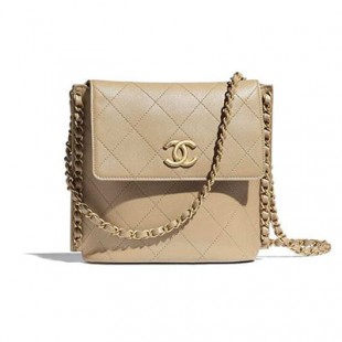 シャネル CHANEL スモール ホーボーバッグ カーフスキン チェーンバッグ ベージュ AS2542 B05539 NC027 - 商品画像 1