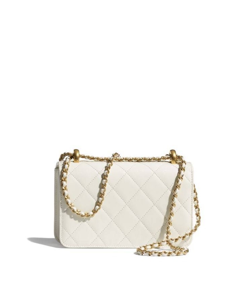 シャネルコピー CHANEL ミニ フラップバック カーフスキン ホワイト AS2615 B05973 10601 - 商品画像 2