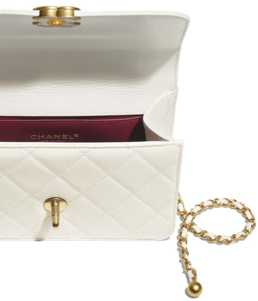 シャネルコピー CHANEL ミニ フラップバック カーフスキン ホワイト AS2615 B05973 10601 - 商品画像 3