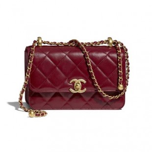 シャネルスーパーコピー CHANEL ミニ フラップバック カーフスキン バーガンディー AS2615 B05973 NC635 - 商品画像 1