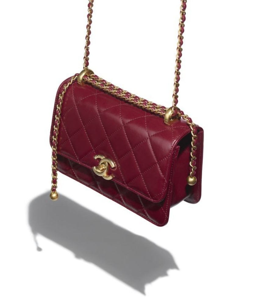 シャネルスーパーコピー CHANEL ミニ フラップバック カーフスキン バーガンディー AS2615 B05973 NC635 - 商品画像 5