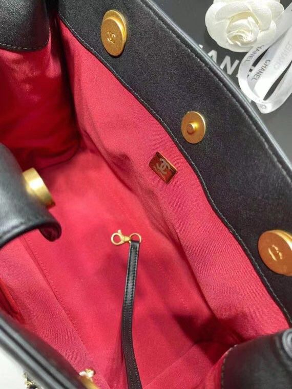 シャネル CHANEL スモールショッピングバッグ カーフスキン グレー ロゴ AS2752 B06377 94305 - 商品画像 3