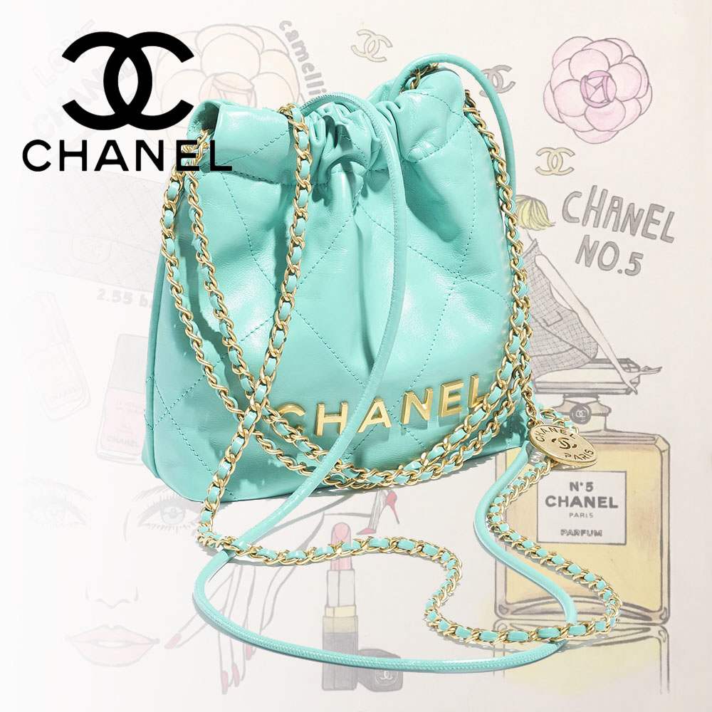 シャネル スーパーコピー CHANEL 22 ミニ ハンドバッグ ターコイズ AS3980 B08037 NS837 - 商品画像 8