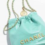 シャネル スーパーコピー CHANEL 22 ミニ ハンドバッグ ターコイズ AS3980 B08037 NS837 - 商品画像 5