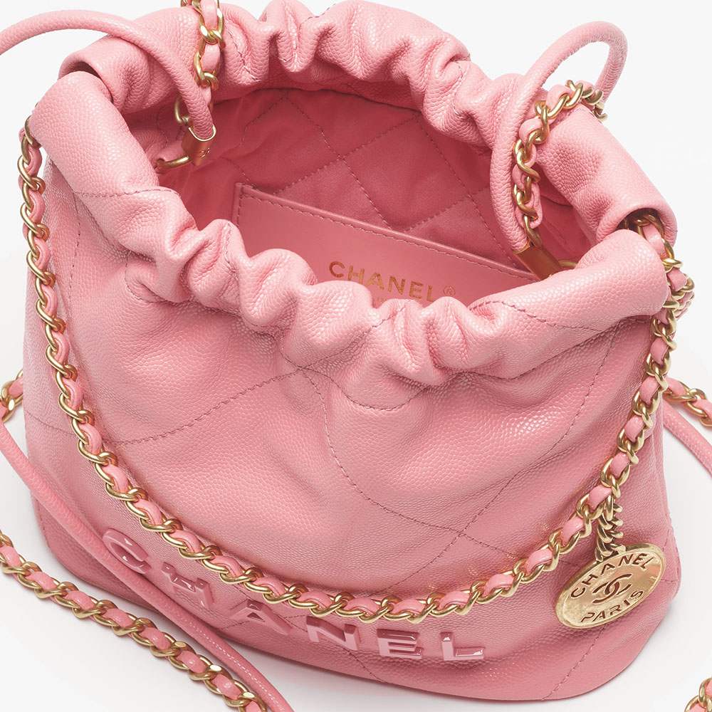シャネル スーパーコピー CHANEL 22 ミニ ハンドバッグ コーラルピンク AS3980 B14407 NR646 - 商品画像 6