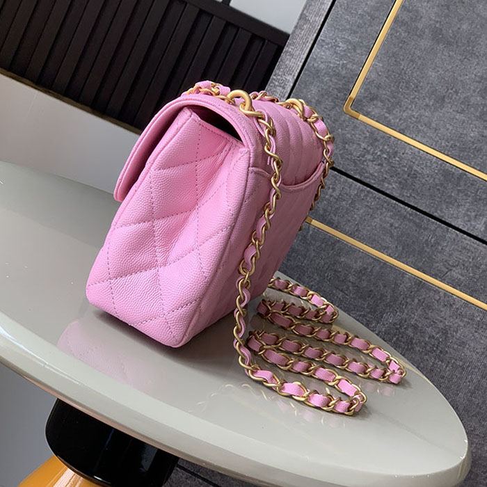 シャネルスーパーコピー 25P Wチェーン スモールフラップバッグ ピンク AS5240 - 商品画像 4