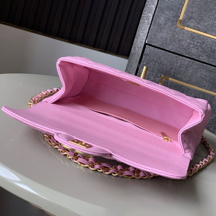 シャネルスーパーコピー 25P Wチェーン スモールフラップバッグ ピンク AS5240 - 商品画像 9