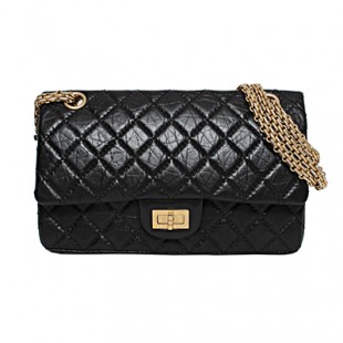 CHANELスーパーコピー 黒色 ヴィンテージカーフ Wチェーン Wフラップ ダブルチェーン ダブルフラップ 斜め掛け CH45231 - 商品画像 1