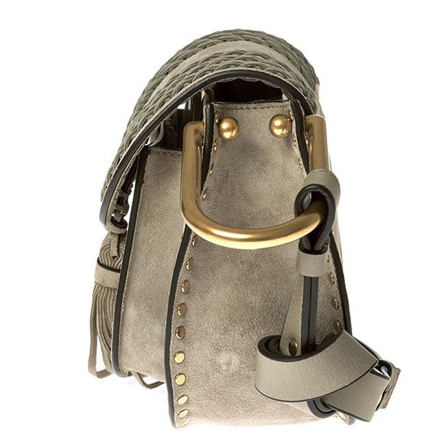 クロエコピー バッグ CHLOE Hudson ハドソン スエードフリンジ ショルダーバッグ ポシェット(グレー) 3S1220 H67B79 - 商品画像 4