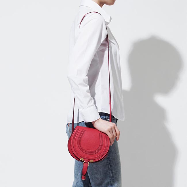 クロエスーパーコピー Chloe ショルダーバッグ MARCIE/マーシー LEATHER TULIP RED レッド系 3p0580 161 bjs レディース - 商品画像 4
