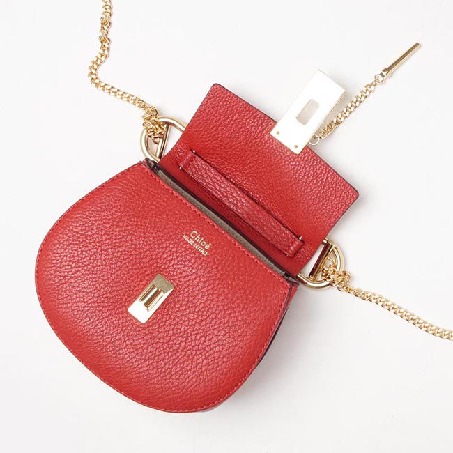クロエコピー Chloe ショルダーバッグ DREW ドリュー LEATHER PLAID RED レッド系 3s1038 944 b5m レディース - 商品画像 1