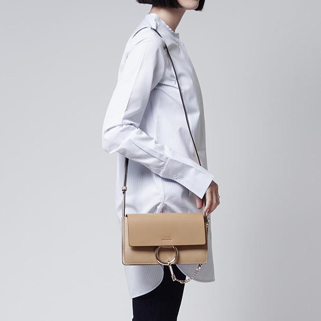 クロエコピー Chloe ショルダーバッグ FAYE フェイ LEATHER CHESTNUT CREAM ベージュ系 3s1127 h8j bcr レディース - 商品画像 3