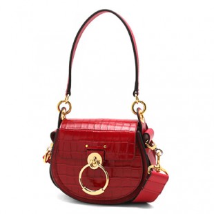 クロエコピー CHLOE ショルダーバッグ/ハンドバッグ テス/TESS クロコ型押し ダスキーレッド CHC19SS153 A87 634 レディース - 商品画像 2
