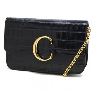 クロエ ショルダーバッグ バッグ レディース クロエ C クロコ型押し フルブルーネイビー CHC19SS192 A87 4D4 - 商品画像 2