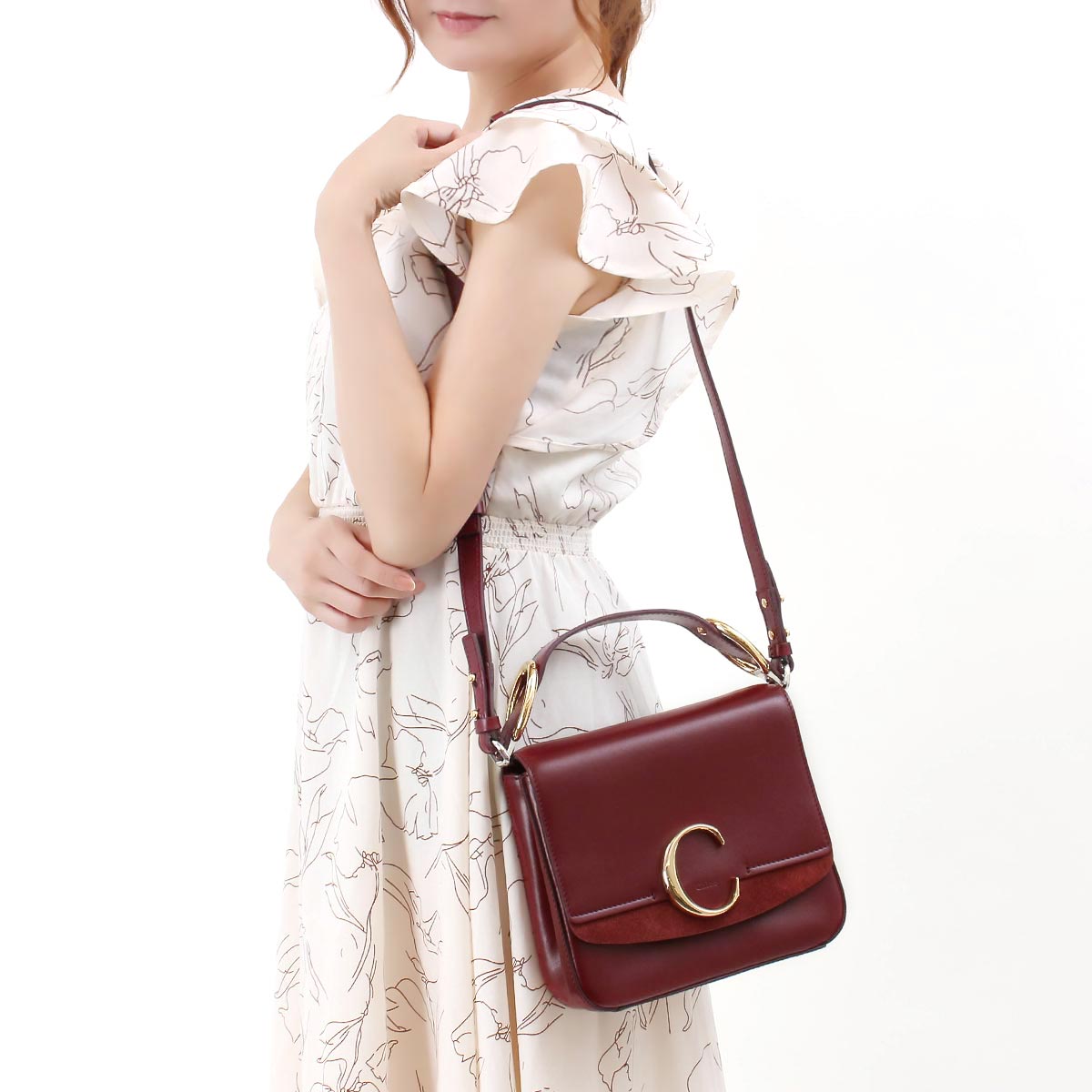 クロエ ショルダーバッグ/ハンドバッグ バッグ レディース クロエ C バーントマホガニーワインレッド CHC19WS199 A37 605 - 商品画像 4