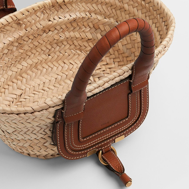 クロエスーパーコピー Chloe MARCIE ラフィア＆レザー ミニカゴバッグ CHC21US832C97119 - 商品画像 5