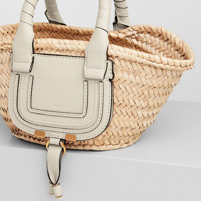 クロエコピー Chloe MARCIE ラフィア＆レザー ミニカゴバッグ CHC21US832C9725M - 商品画像 4