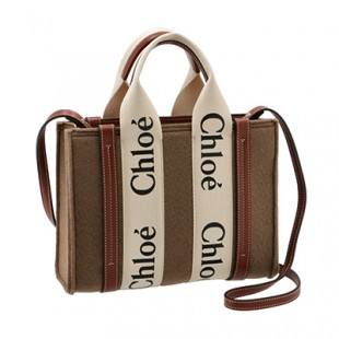 スーパーコピークロエ CHLOE ショルダーバッグ WOODY LOGO スモール リボン付き リサイクルフェルト ブラウン系 CHC21WS397 F37 26E - 商品画像 2