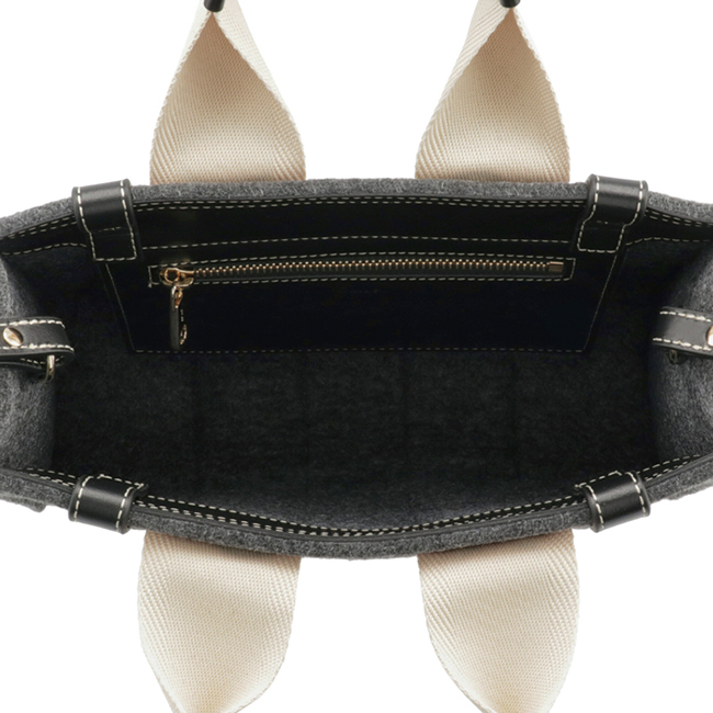 クロエスーパーコピー CHLOE ショルダーバッグ WOODY LOGO スモール リボン付き リサイクルフェルト グレー系 CHC21WS397 F37 053 - 商品画像 6