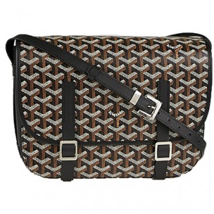 ゴヤールコピー ベルヴェデール ユニセックス ショルダーバッグ ブラック/ブラウン×シルバー金具 Goyard2020010 - 商品画像 2