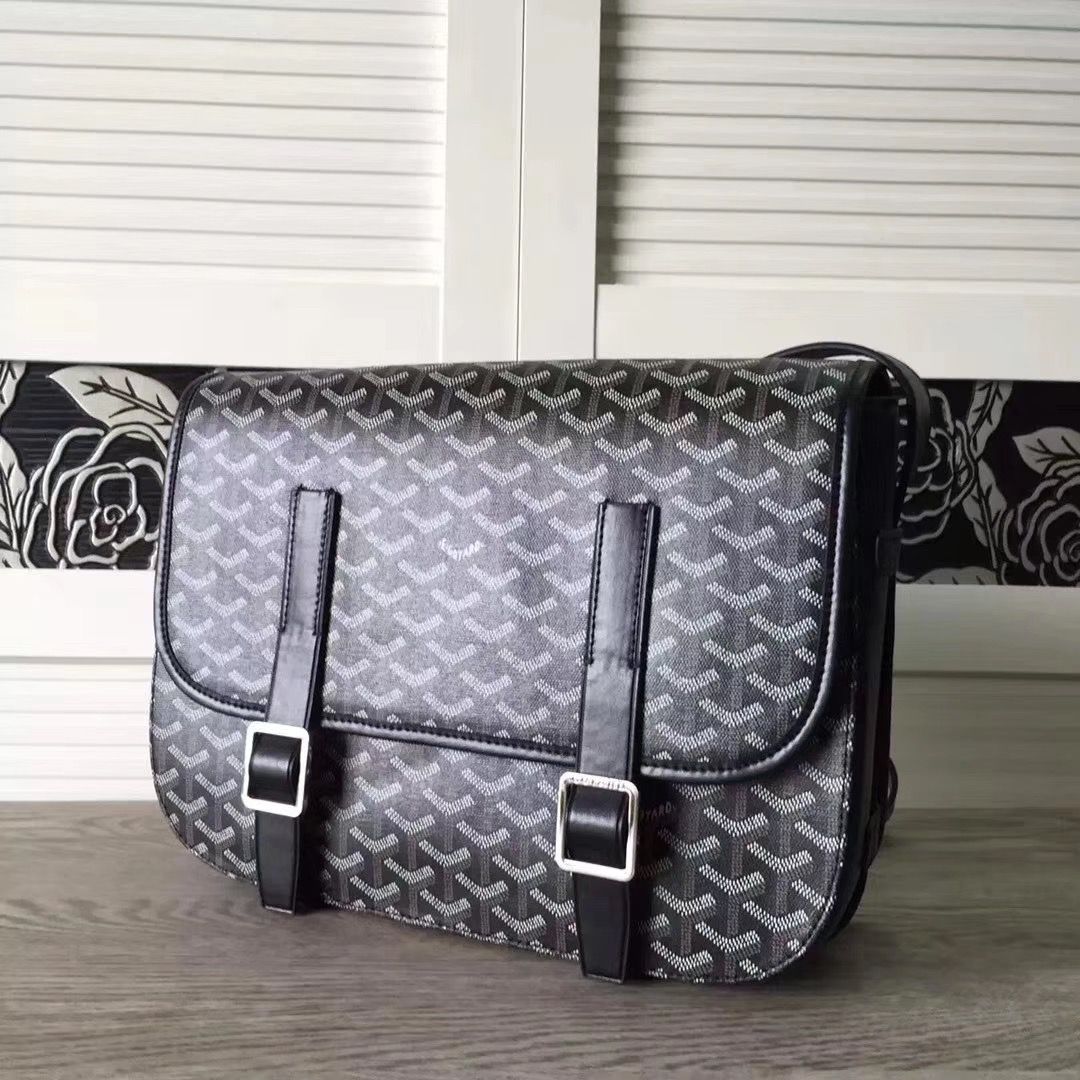 ゴヤールコピー ベルヴェデール ユニセックス ショルダーバッグ ブラック/ブラウン×シルバー金具 Goyard2020010 - 商品画像 10