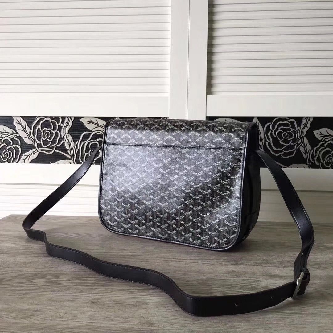 ゴヤールコピー ベルヴェデール ユニセックス ショルダーバッグ ブラック/ブラウン×シルバー金具 Goyard2020010 - 商品画像 6