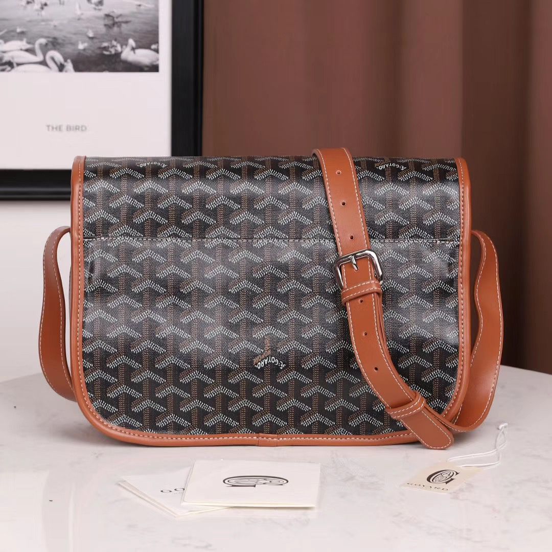GOYARDスーパーコピー ベルヴェデール ユニセックス ショルダーバッグ ブラック/ブラウン×シルバー金具 Goyard2020011 - 商品画像 9