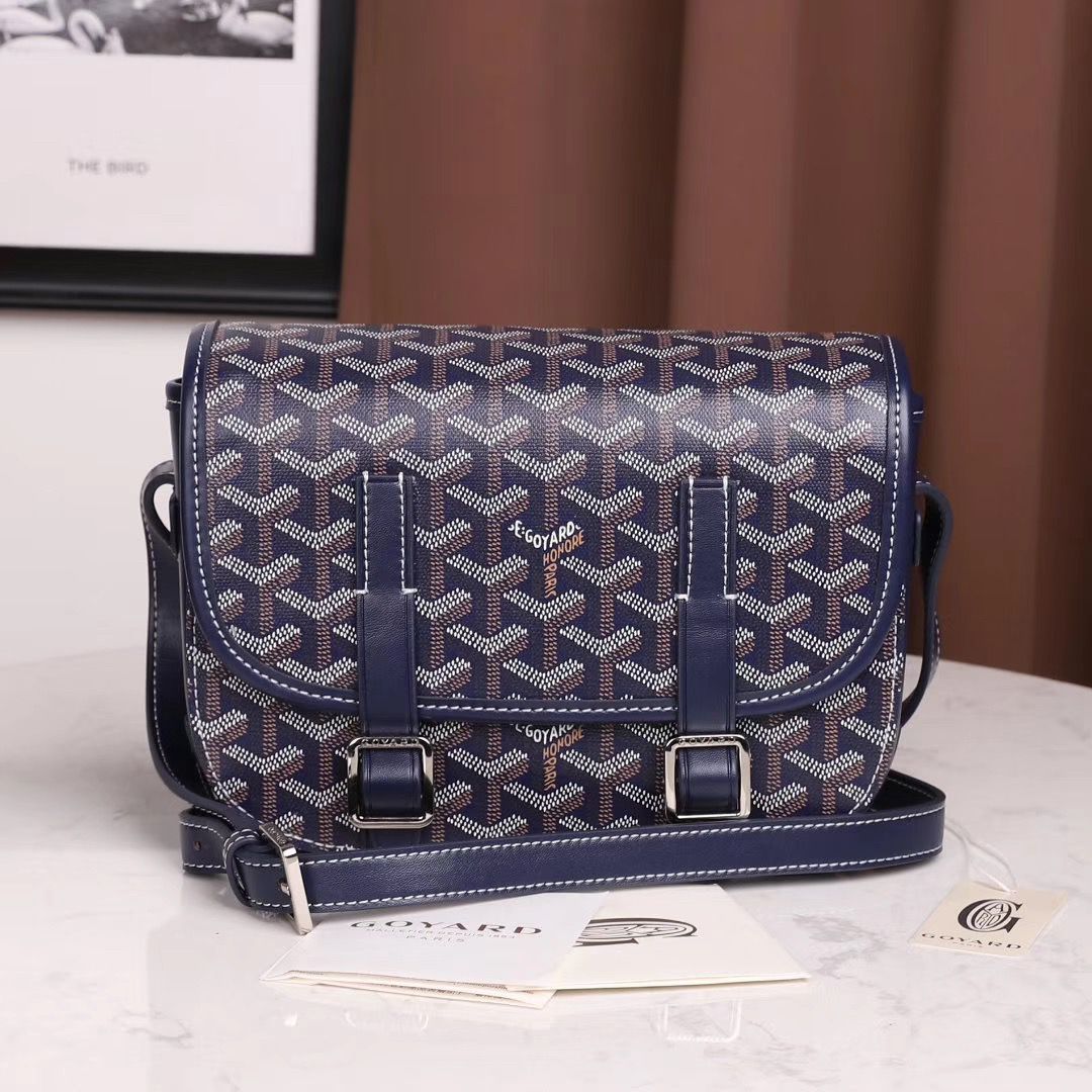 GOYARDコピー ベルヴェデール ユニセックス ショルダーバッグ ネイビー×シルバー金具 Goyard2020014 - 商品画像 4