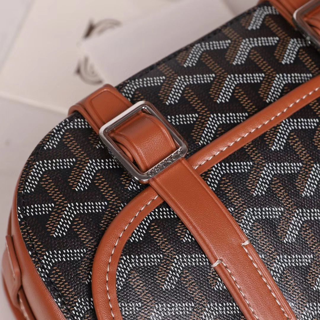 ゴヤールスーパーコピー ベルヴェデール ユニセックス ショルダーバッグ ブラック/ブラウン×シルバー金具 Goyard2020012 - 商品画像 7