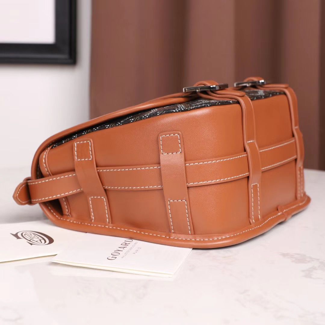 ゴヤールスーパーコピー ベルヴェデール ユニセックス ショルダーバッグ ブラック/ブラウン×シルバー金具 Goyard2020012 - 商品画像 3