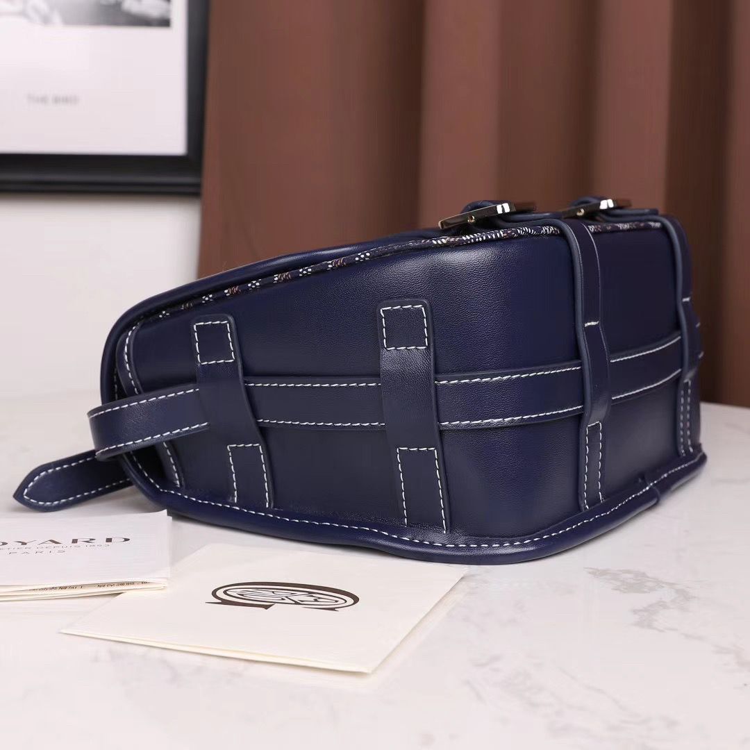 GOYARDコピー ベルヴェデール ユニセックス ショルダーバッグ ネイビー×シルバー金具 Goyard2020014 - 商品画像 7