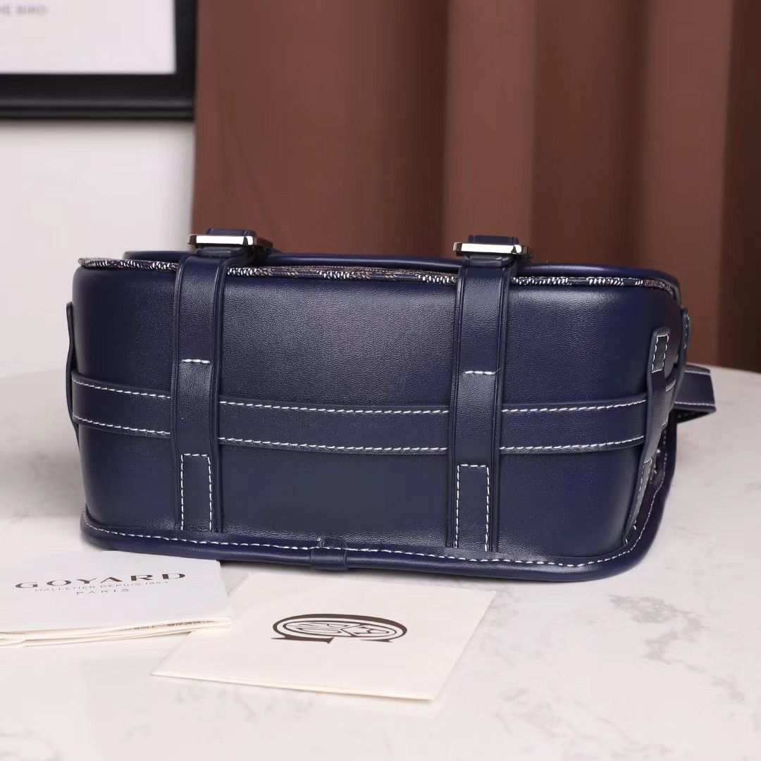 GOYARDコピー ベルヴェデール ユニセックス ショルダーバッグ ネイビー×シルバー金具 Goyard2020014 - 商品画像 3