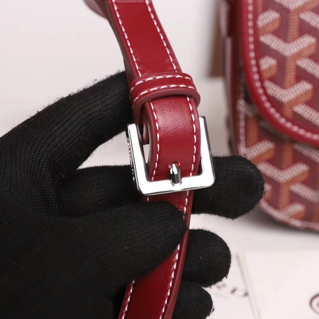 スーパーコピーゴヤール ベルヴェデール ユニセックス ショルダーバッグ 赤×シルバー金具 Goyard2020013 - 商品画像 7