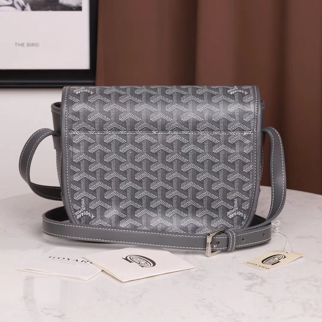 GOYARD ゴヤール ベルヴェデール ユニセックス ショルダーバッグ グレー×シルバー金具 Goyard2020016 - 商品画像 6