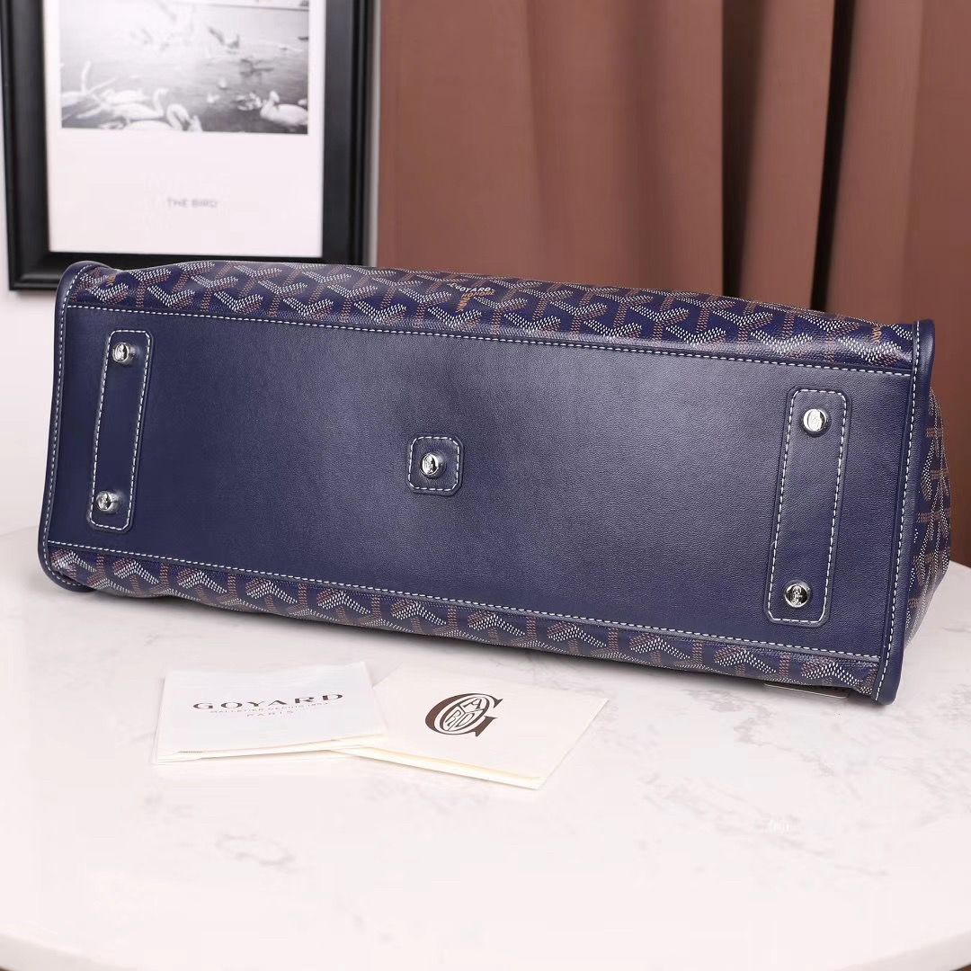 ゴヤールコピー goyard ゴマルキーズ トートバッグ PVC×カーフ マリンブルー ショルダーバッグ ハンドバッグ Goyard2020021 - 商品画像 6